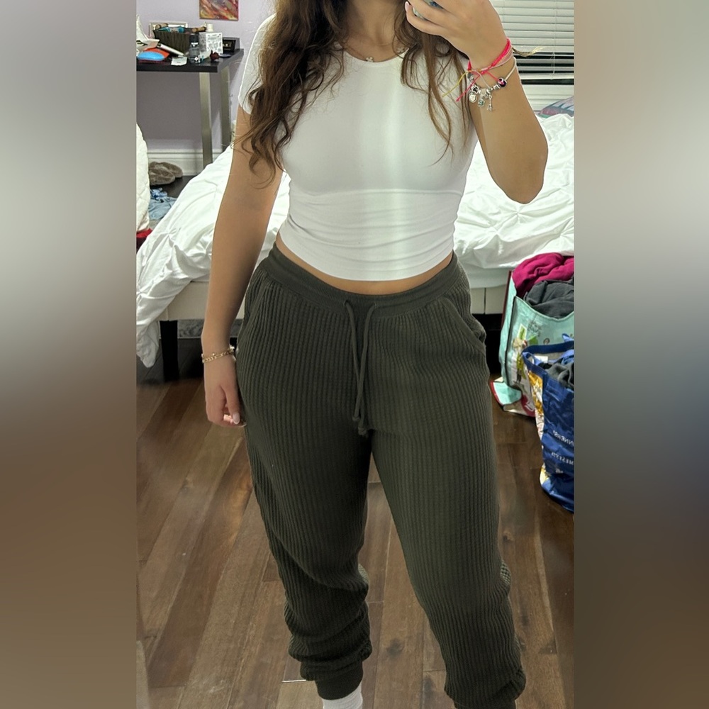 Roots Olive Green Track Pants